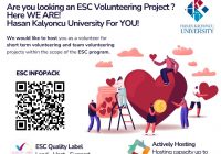 Javni poziv za ECS volontera/ku u Gaziantep,  Turska od 30 April do 30 Juni 2023.